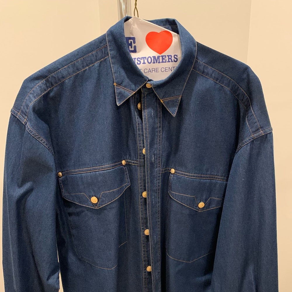 Authentic 1990’s men’s Versace denim shirt